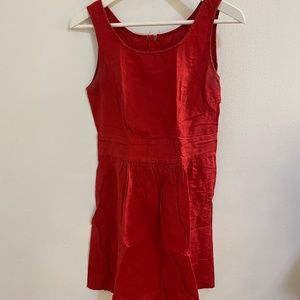 Custom Made Red Cotton A-line Dress - Size 6